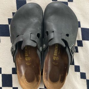 Birkenstock Boston Oiled Leather-Black